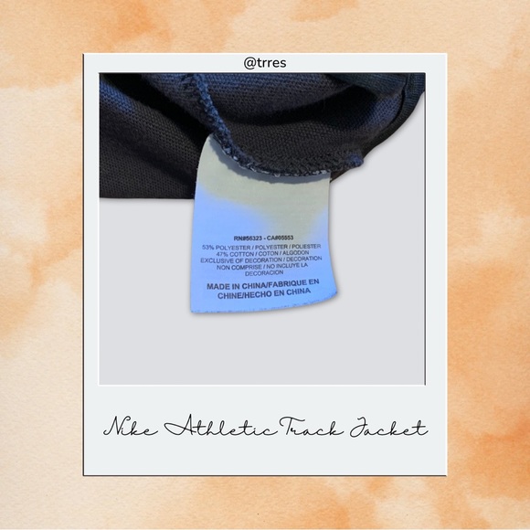 Men’s Nike Grey and Orange Athletic Track Jacket, Size Large - Picture 3 of 5